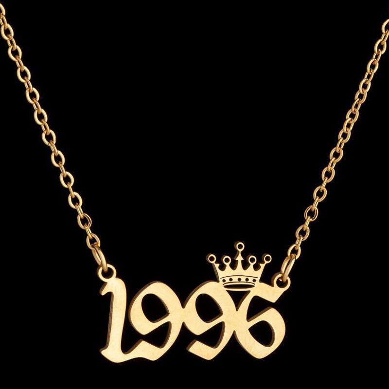 Персонализированные ожерелья с номером года для женщин на заказ 1986 1993 1999 2003 2019