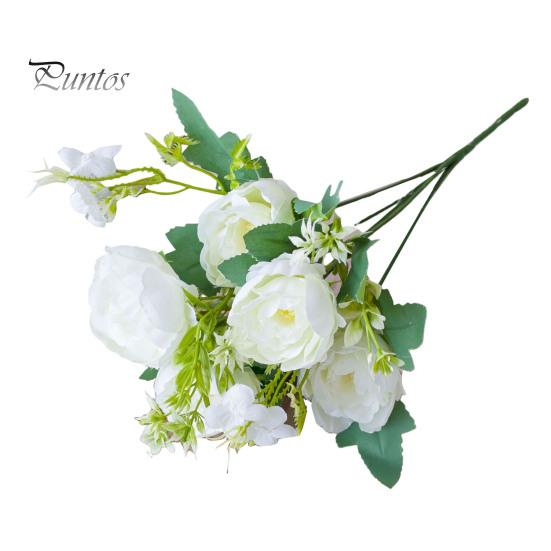 Букет из искусственных пионов, 5 головок, реалистичные искусственные шелковые цветы, свадебная вечеринка, домашний офис, центральный элемент стола, пластиковые искусственные цветочные растения, украшение