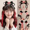 Tassel Chinese New Year Headwear Flower Red Bow Hairband All-match Hanfu Hair Sticks  Baby