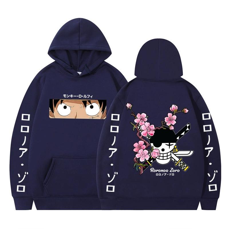 Худи из аниме ONE PIECE Худи Ророноа Зоро Уличная одежда Толстовка с капюшоном Мужчины Женщины Косплей Спорт