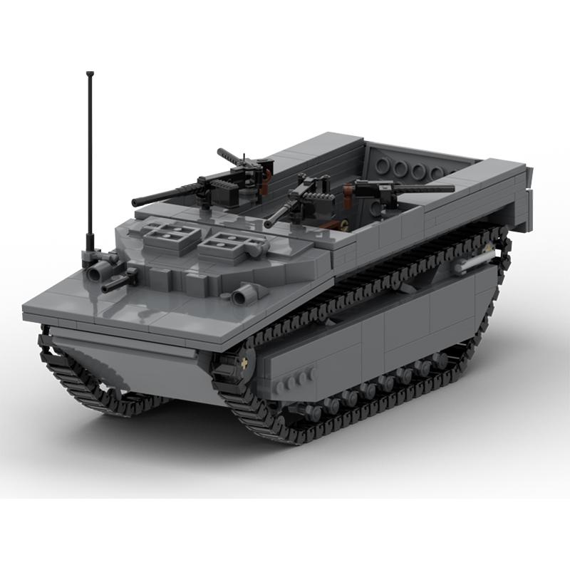 LVT-4 Современные Военные Танки Модель MOC Строительные Кирпичи Военная Техника Модульная Технология Подарки Праздник Сборка Детские Игрушки Костюм