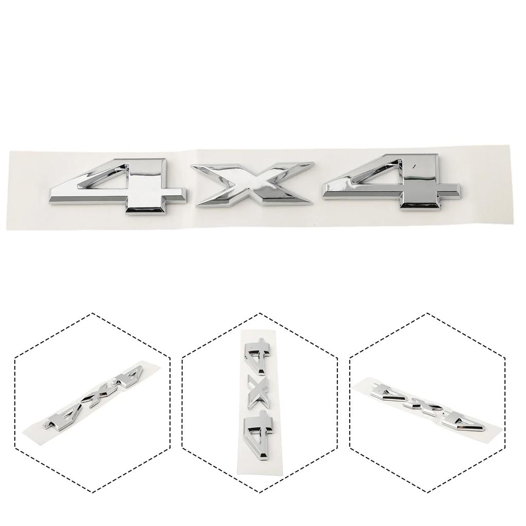 Практичная наклейка с эмблемой автомобиля 4X4, задний комплект, серебристый 15*2,8 см, значок, боковая часть, багажник грузовика, декоративная дверь, внешнее крыло