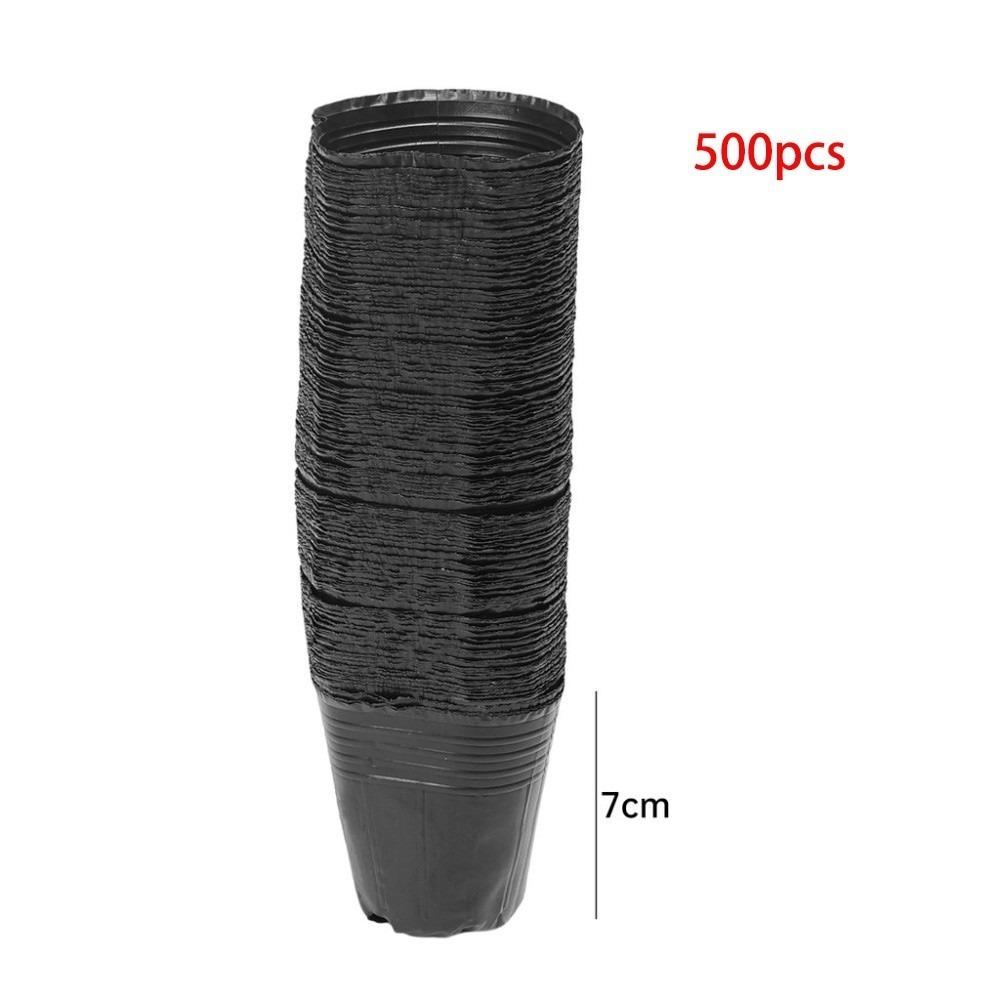 500pcs/set Disposable Plant Nutrition Cups Black Flower Vegetable Grow Bag  Garden Tools