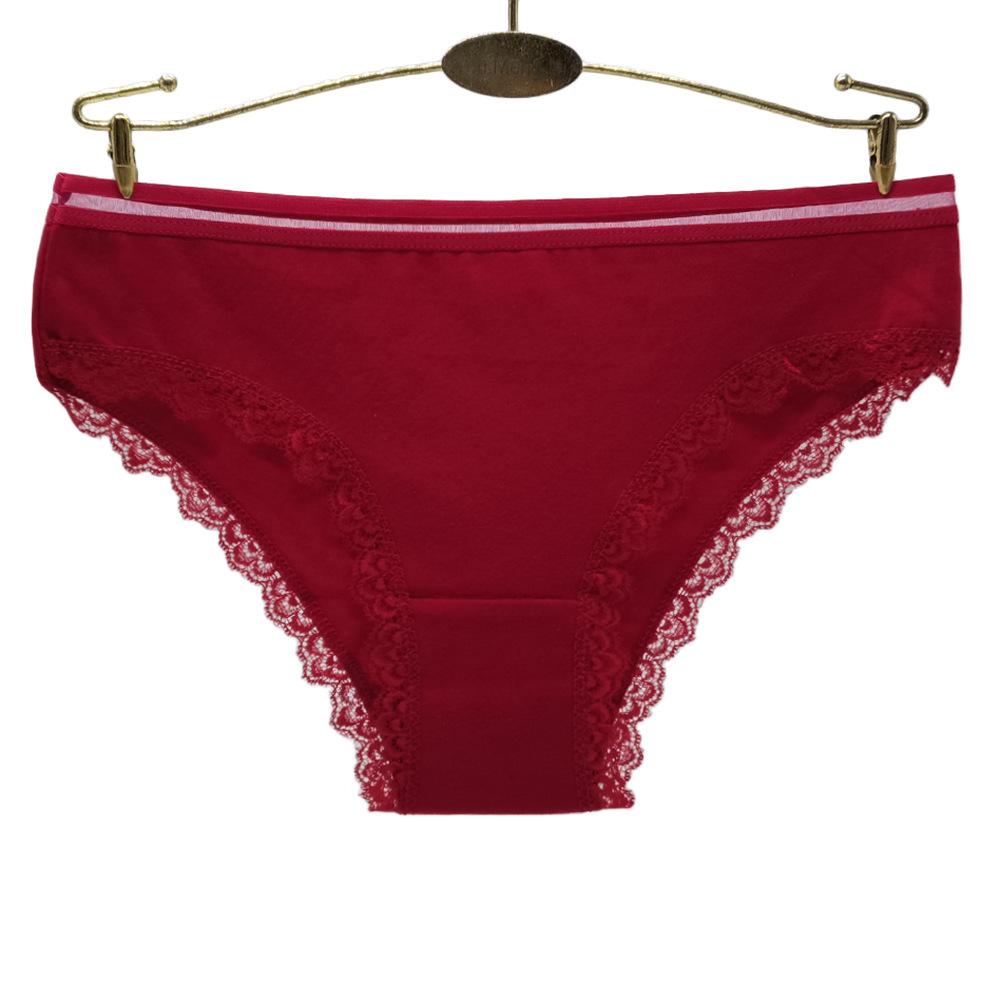 Pack Women Underwear Cotton Sexy Lace Panties Low Waist Girls Briefs Ladies Knickers Lingerie Lot / 6pcs