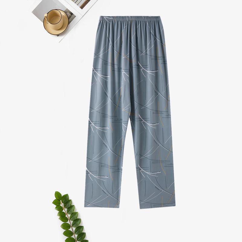 Мужские хлопковые пижамные штаны с двойными карманами 2024 года — легкие, повседневные, весна/осень