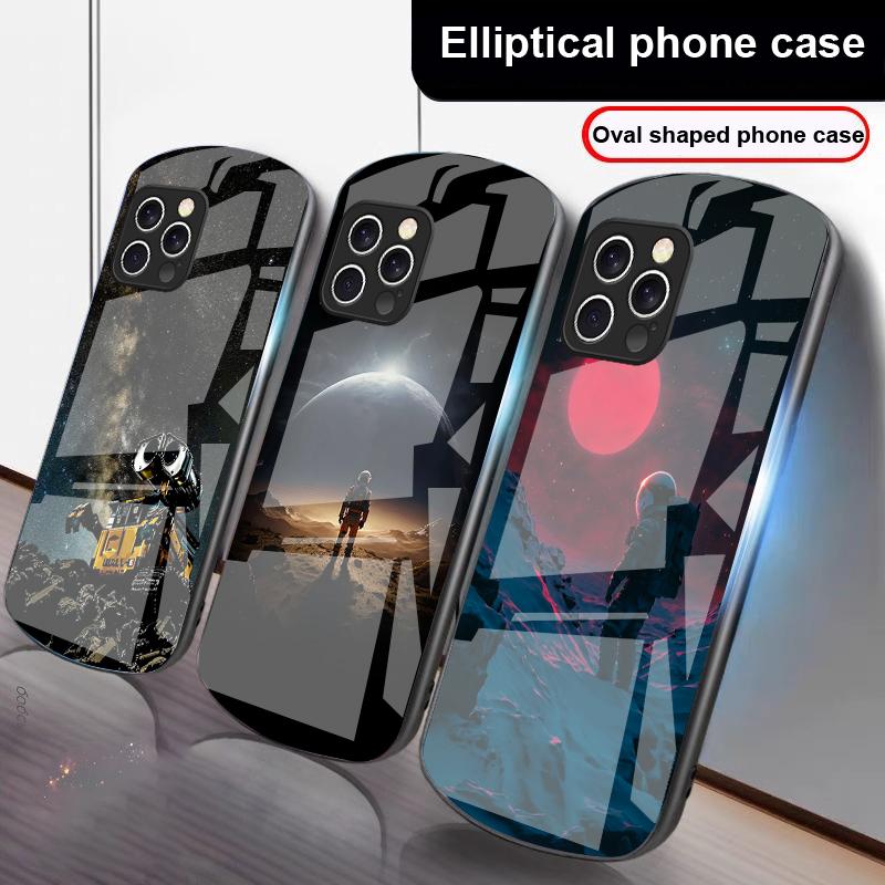 Красная Луна Исследователь Для IPhone 16 Pro Max 15 Pro 14 13 12 Mini 11 XS Max XR 7 8 Plus SE 2022 Эллиптический Стеклянный Чехол для Телефона