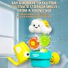 Выдвижная игрушка для ванны с распылителем воды и вращающимися колесами, детский набор для душа с прочной присоской, веселая игрушка-лейка для малышей
