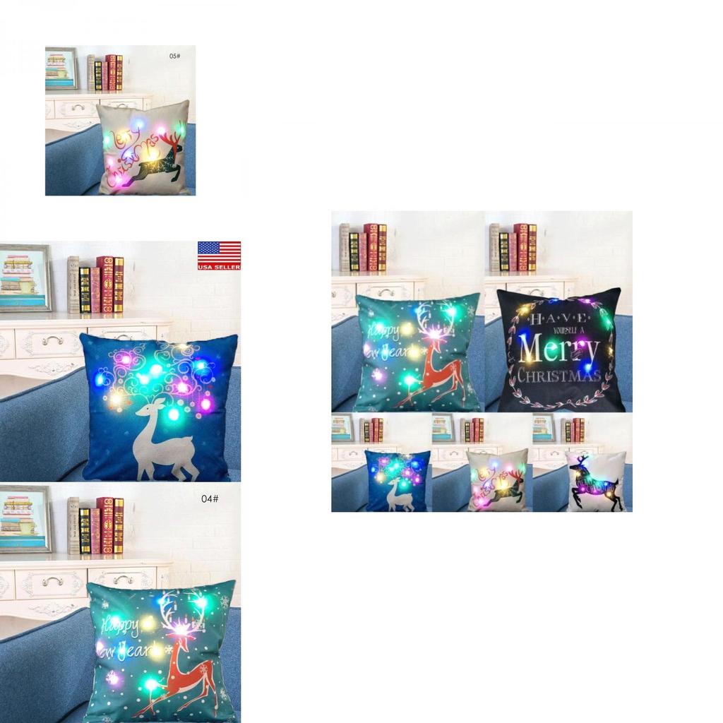 Versatile Christmas-themed Cotton Linen Throw Pillow Case Ideal For Cozy Home Accents