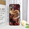 Роскошный чехол для телефона с узором «Цветок граната» для IPhone 17 16 12 11 14 13 15 Pro Max Mini X XS 7 8 14 Plus Мягкий чехол Fundas