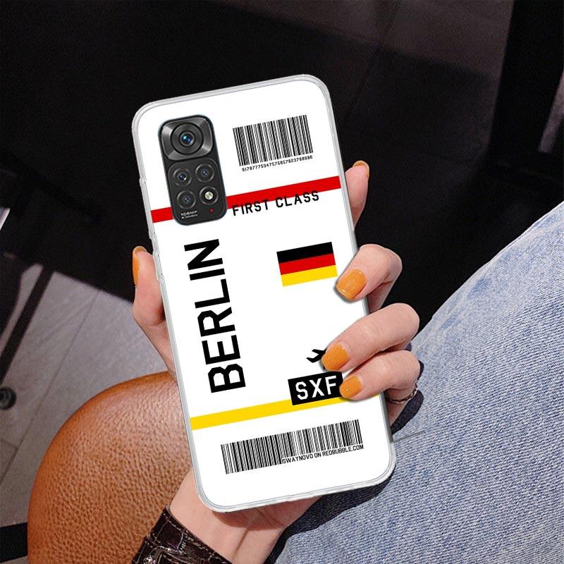 Travel Ticket Label Phnoe Case for Phnoe Case for Xiaomi Redmi Note 15 14 14S 13 Pro Plus 12 12S 11S 11E 10S 10 11T 5G Unique Co