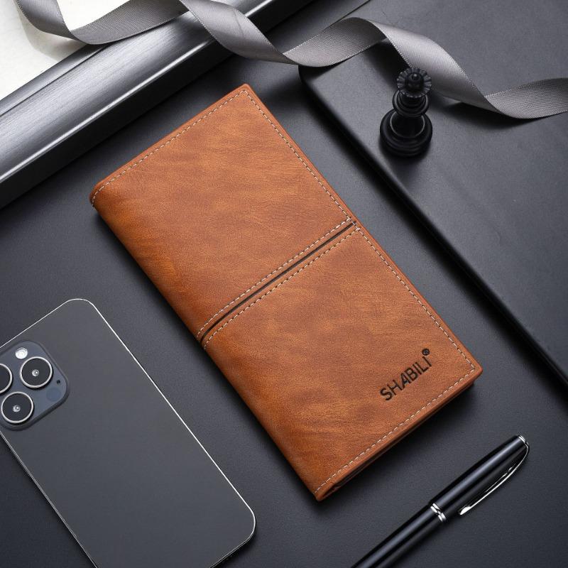 Бизнес ультратонкий длинный кошелек креативный многослотовый кошелек мужской зажим для карт крайняя плоть