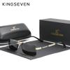 New Arrived KINGSEVEN Polarized Sunglasses Stainless Steel Vintage Frame Brand Rectangle Design Driving Fishing Sun Glasses N760