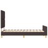 Bed Frame with Headboard Dark Brown 120 x 190 cm Fabric