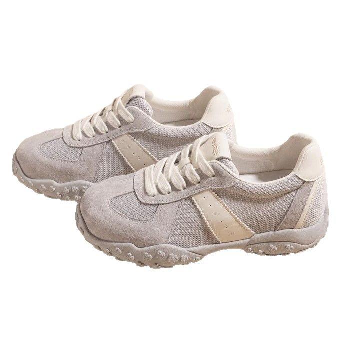 Ruoji increases the height within 7 cm, German training shoes for women's 2025 summer new soft-soled breathable mesh casual Forrest Gump shoes