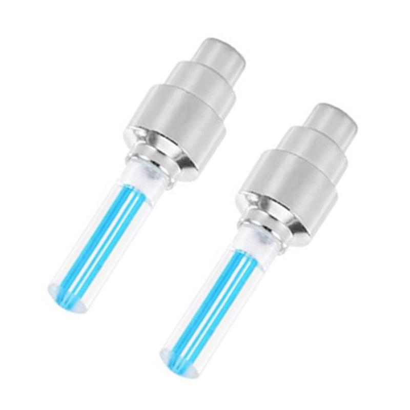 2Pcs LED Neon Wheel Lights Waterproof Tire Valve Caps Flash Lamp for Car Motorcycle Bicycle Universal Wheel Accessories