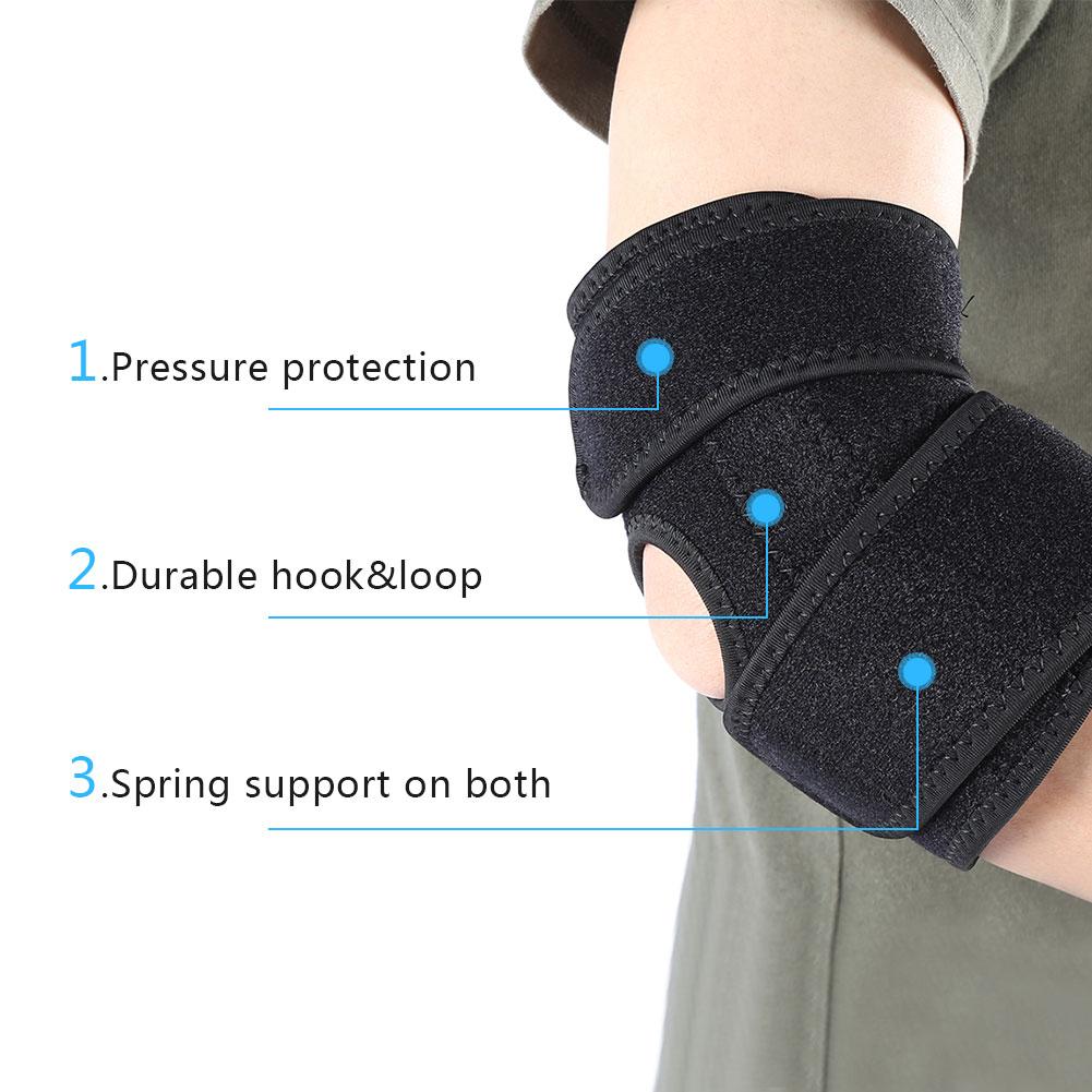 Спортивный налокотник для фитнеса, бандаж для локтевого сустава, пружинная поддержка, налокотник, защитное снаряжение для