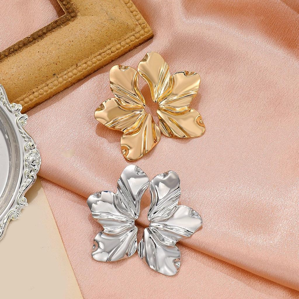 Модные прочные серьги из сплава с уникальными лепестковыми узорами для офисных работников и студентов