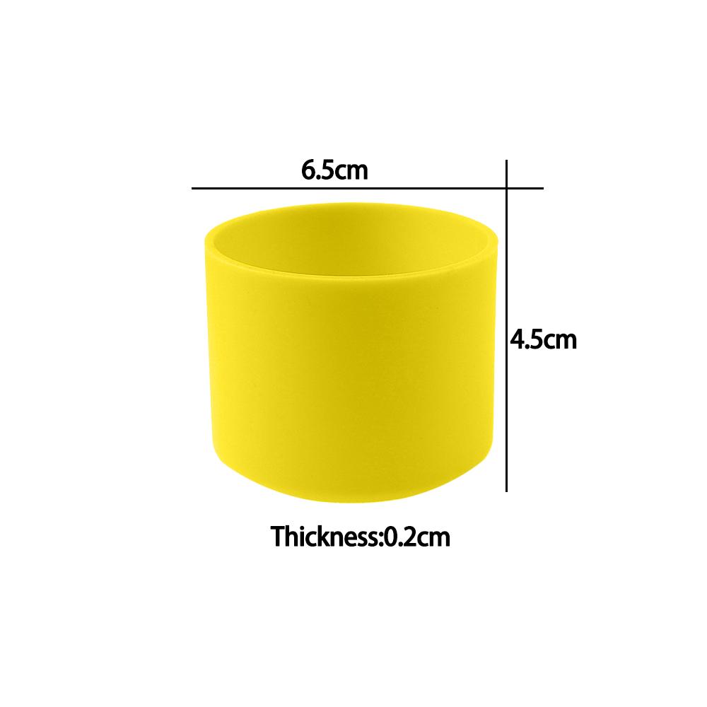 For Better Life 1Pc 6.5cm Soft Silicone Cup Bottom Sheath Protector Sleeve For Glass Water Tea Bottle Anti Damage Accessories