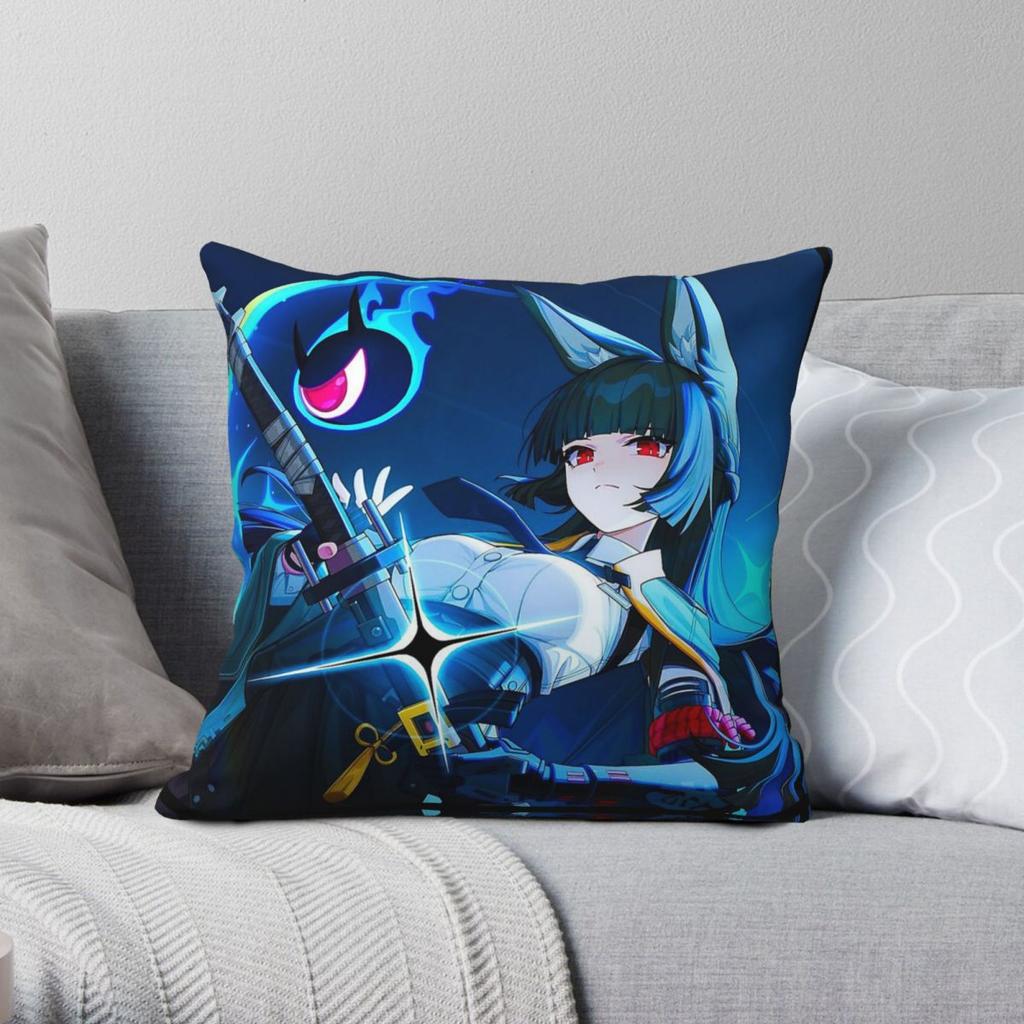 Zenless Zone Zero Ellen Joe Square Pillowcase Polyester Linen Velvet Printed Decorative Throw Pillow Case Sofa Seater Cushion