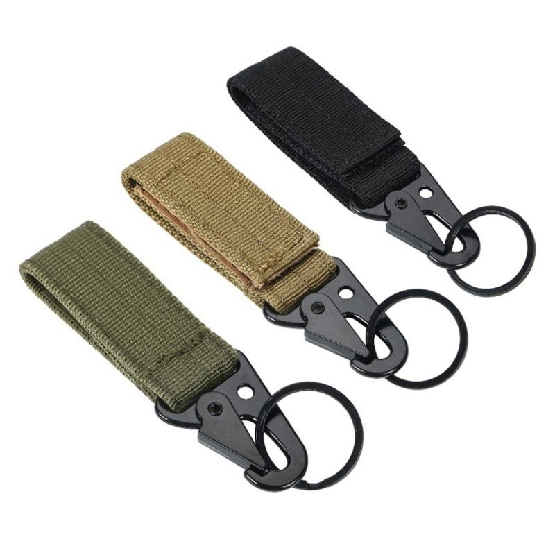 Тактический ремень с подвесными карабинами, крюк, нейлоновая стропа, пряжка, ремешок, зажим для ремня