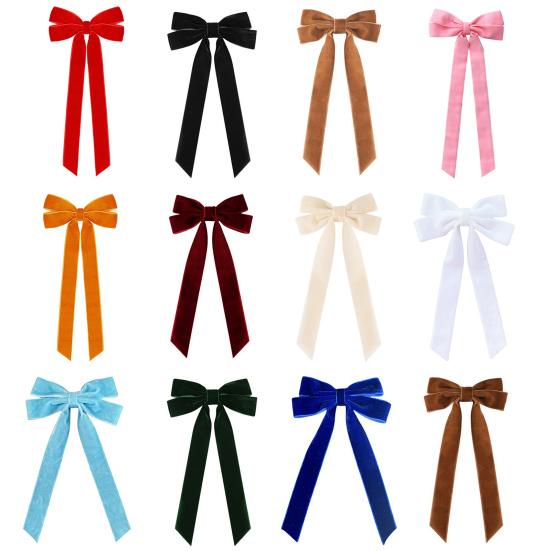 12 шт. Рождественские бархатные банты, деревенские винтажные бархатные ленточные банты для DIY поделок, упаковки подарков, гирлянды для елки, венка, рождественского украшения