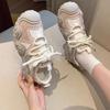 Thick-soled Heightening Dad Shoes Women's New Spring and Autumn Mesh Breathable Lightweight Soft-soled Casual Sports Shoes