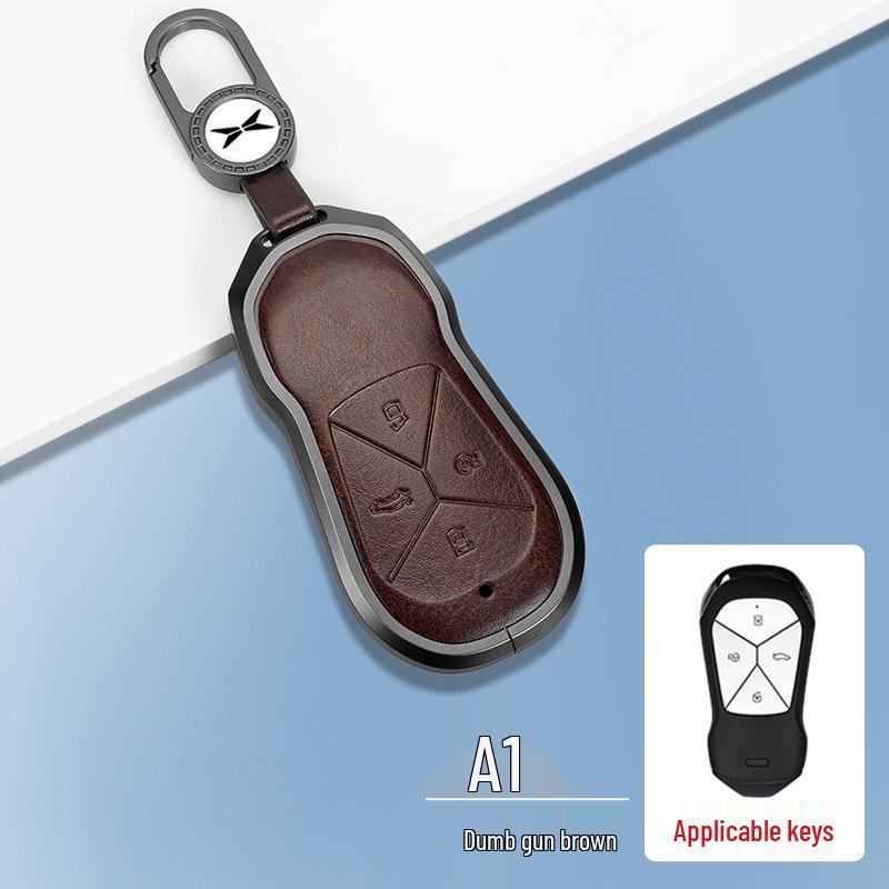 Compatible with XPeng P7i, G6, G9, P5, G3i key case - Premium Protective Shell with Buckle.