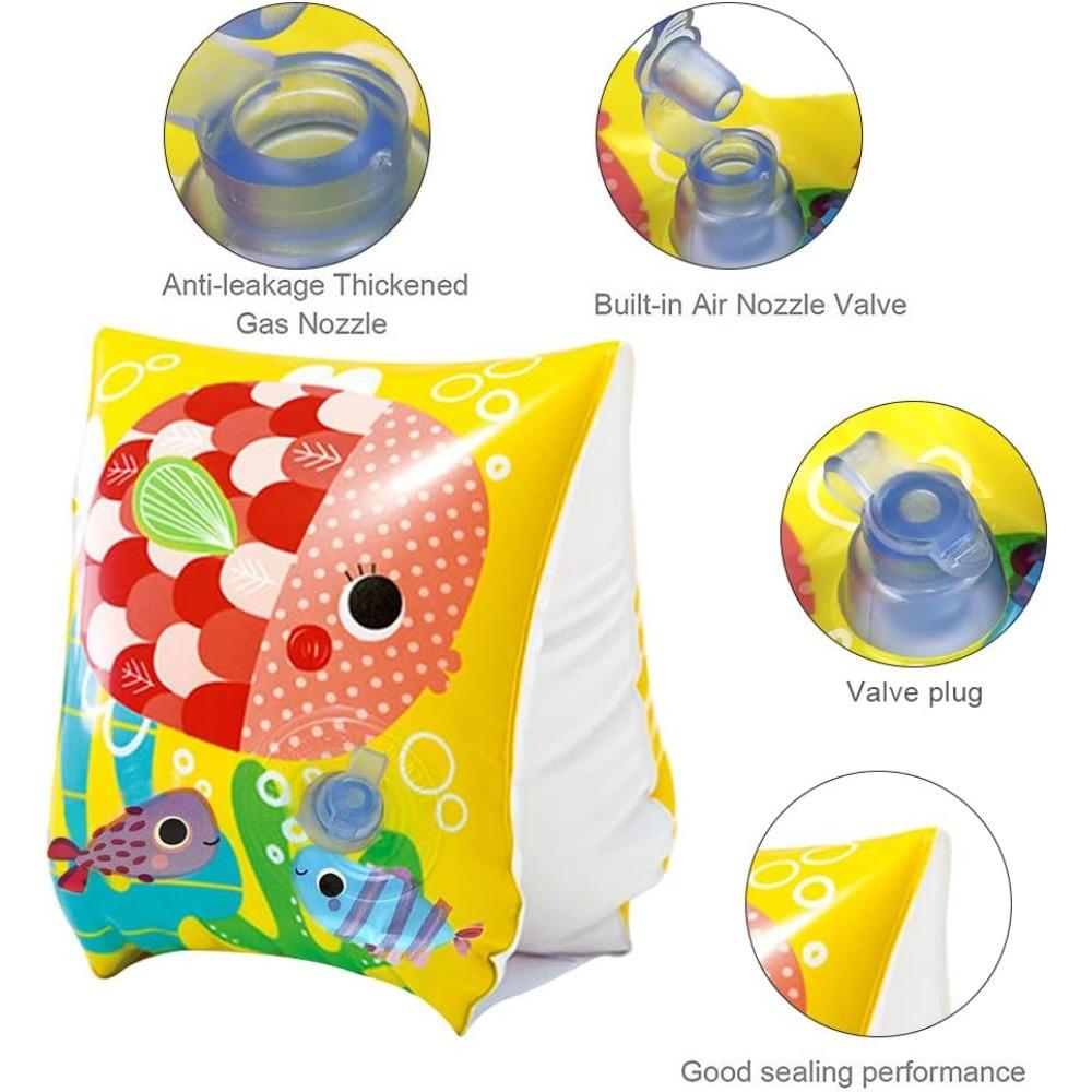 Нарукавники для плавания, 1 пара нарукавников для плавания, безопасное мультяшное средство для плавания, красивое и интересное, надувные нарукавники для детей 3-6 лет, бассейн