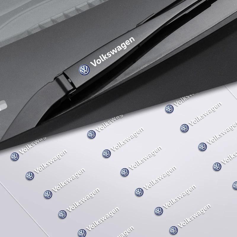 Новая металлическая эмблема на автомобиль, наклейки на дворники, светоотражающие декоративные наклейки для Volkswagen GOLF 5 Tiguan Polo Golf 6 Golf 7 Jetta, Аксессуары