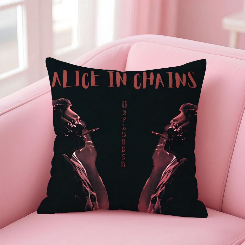A-Alice In Chains Подушка-чехол для подушки Удобный двусторонний чехол Идеально для автомобиля, дивана, спальни и не только