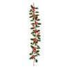 3.2FT Red Berry Christmas Garland with Green Leaves Artificial Christmas Garland Fireplace Table Centerpiece
