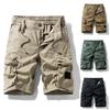 Мужские эластичные брюки с несколькими карманами, модные рабочие шорты