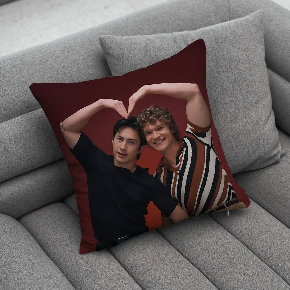 Popular TV HHeated RRivalry Pillow Case Square DoubleSided Printing Short Plush Sofa Cushion Cover Bedroom Bedside Pillow