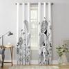 Современные оконные шторы с черно-белыми цветами, роскошные модные шторы для гостиной, спальни, кухни, шторы