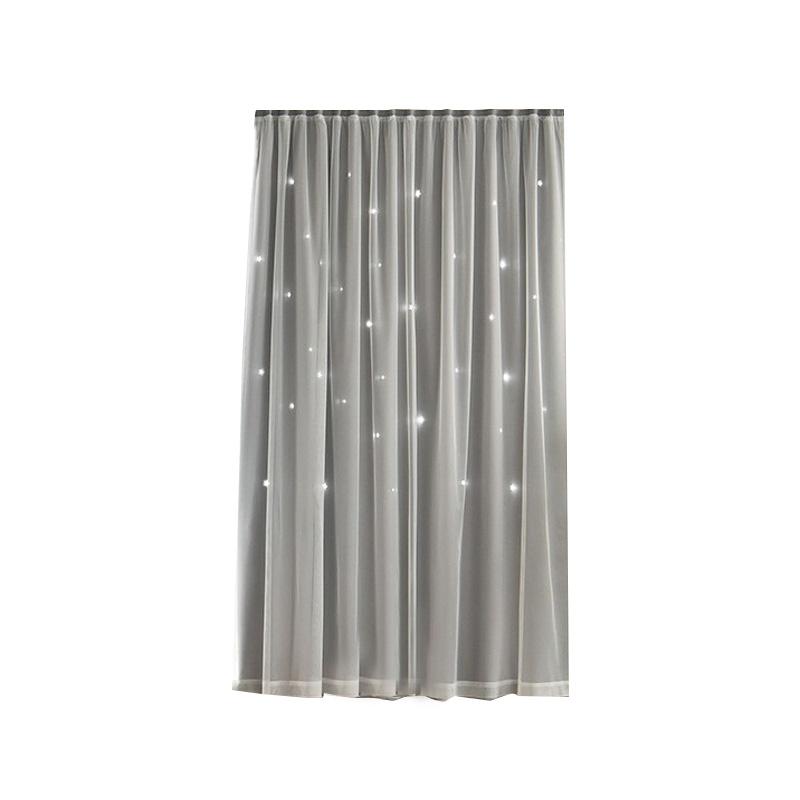 1 шт. Без сверления для окон гостиной Занавеска Самоклеящиеся прозрачные занавески Самоклеящиеся Двухслойные 1Mx2M Звезды Блэкаут