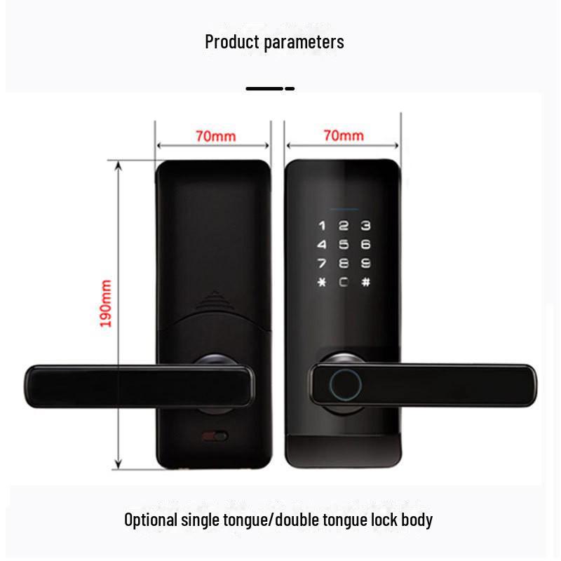 Американский интеллектуальный дверной замок со сканером отпечатков пальцев для комнат, офисов, квартир и отелей с шаровой ручкой и клавиатурой