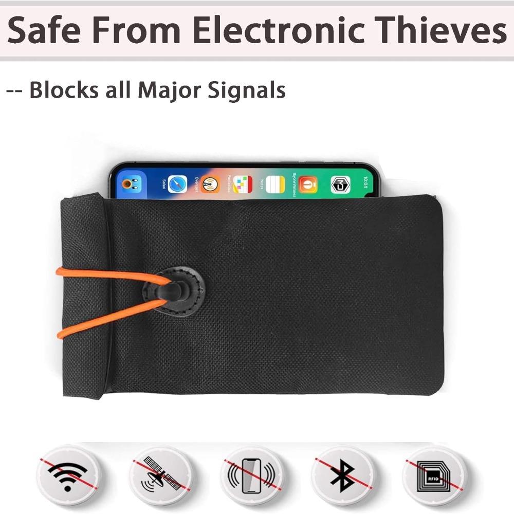 Oxford Cloth Faraday Bags Black Faraday Pouch Oxford Bag Car Key Bag for Car Keys