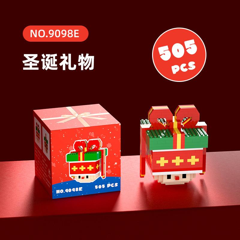 Нетоксичные Рождественские Игрушки для Детей Строительные Блоки Микро Кирпичики DIY Мини Елка Санта Клаус Снеговик Рождественские Украшения Новый Год