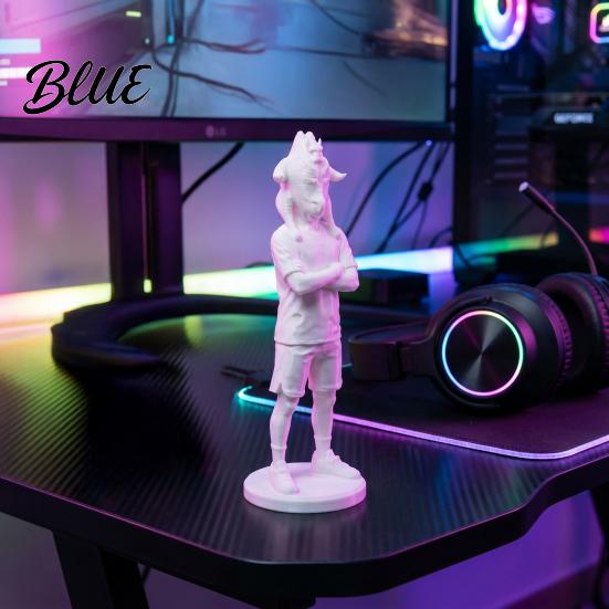 Детальная текстура ткани Забавная 3D-печатная настольная фигурка Новинка с головой в виде курицы Арт-фигурка Коллекционный настольный орнамент для домашнего офиса полки