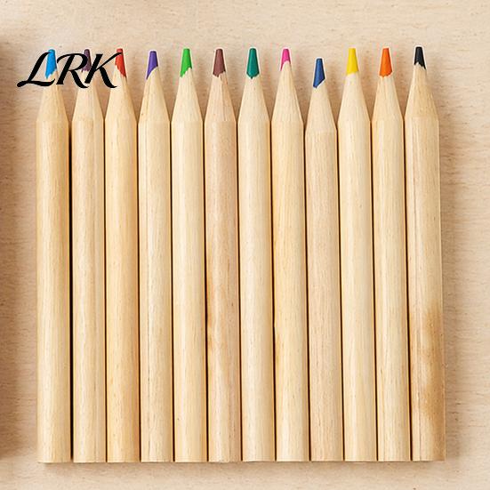 Гладкие цветные карандаши для заточки 12 шт. для детей, яркие карандаши для рисования, базовые цвета для творчества, деревянная раскраска и школьные принадлежности, длинные