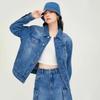 New MLB New York Yankees MONOGRAM Monogram Collection 24FW Denim Jacket Unisex Indigo 3ADKM0444-50INS
