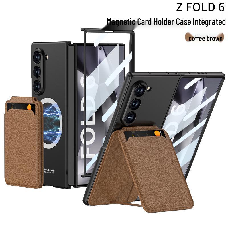 Магнитный чехол-подставка для карт для Samsung Z Fold7/6/5 - Многофункциональный, Съемный, Ультратонкая защита