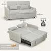 Convertible Sofa, 2-Seater 3-in-1 Click-Clack Sofa Bed, Pull-Out, Backrest, 158 x 85 x 85 cm, Brown