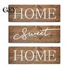 Wear-resistant Home Sign 3 Pcs/Set Wooden Sweet Sign, Rustic Farmhouse Decorative Clear Text Vintage Hanging Wall Plaque for Living Room, Bedroom,
