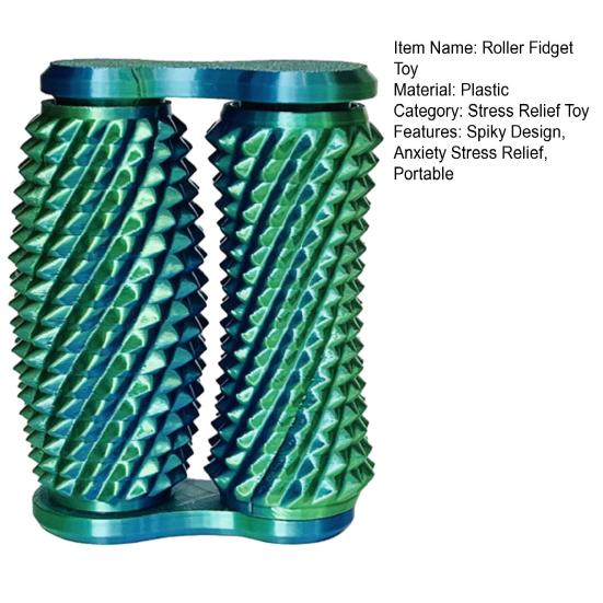 Напечатанная на 3D-принтере колючая роликовая игрушка-непоседа для снятия тревоги и стресса для детей, подростков и взрослых, ручной бугристый массажный ролик