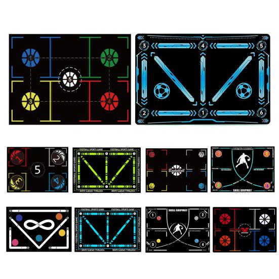 Баскетбольный тренировочный мат для работы ног, нескользящий, с низким уровнем шума, тренировочный мат для баскетбольной системы, тренировочный мат для ловкости и работы ног для тренировки дриблинга дома