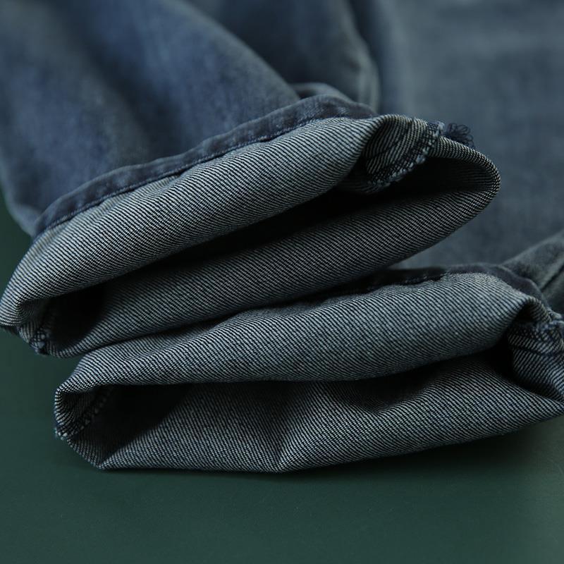 Ретро рваные брюки-шаровары с эластичной резинкой на талии, женские джинсы, свободные широкие брюки, прямые джинсовые брюки с большими карманами