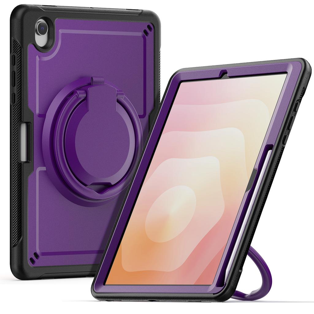 Чехол-подставка с вращающейся ножкой для Samsung Galaxy Tab S10 Lite, противоударный чехол для планшета из ПК + ТПУ