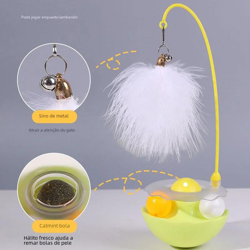 Новые игрушки для кошек, котята, интерактивный устойчивый к укусам проигрыватель, забавные перья, кошка, играющая в игрушку с кошачьей мятой, домашние кошки, упражнения для котенка