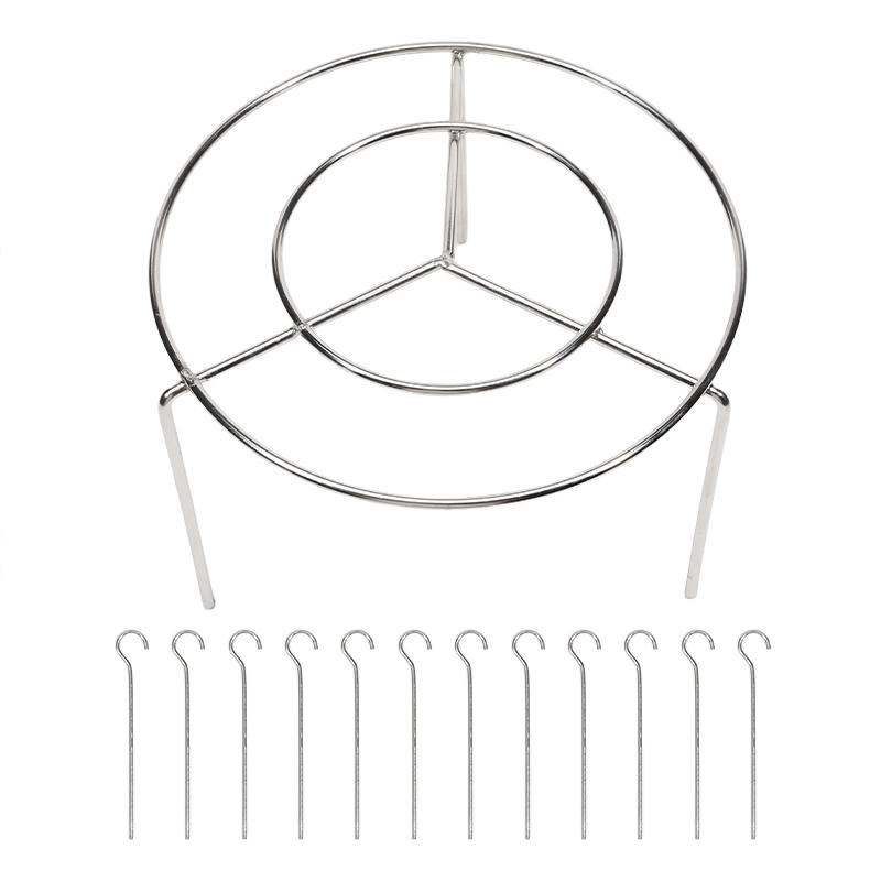 Кухонный вертикальный держатель для шампуров Круглая решетка для гриля аэрофритюрницы Съемная решетка для гриля Решетка для шашлыка со стальными шампурами